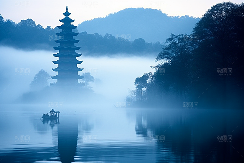 杭州城市风光风景旅行摄影图