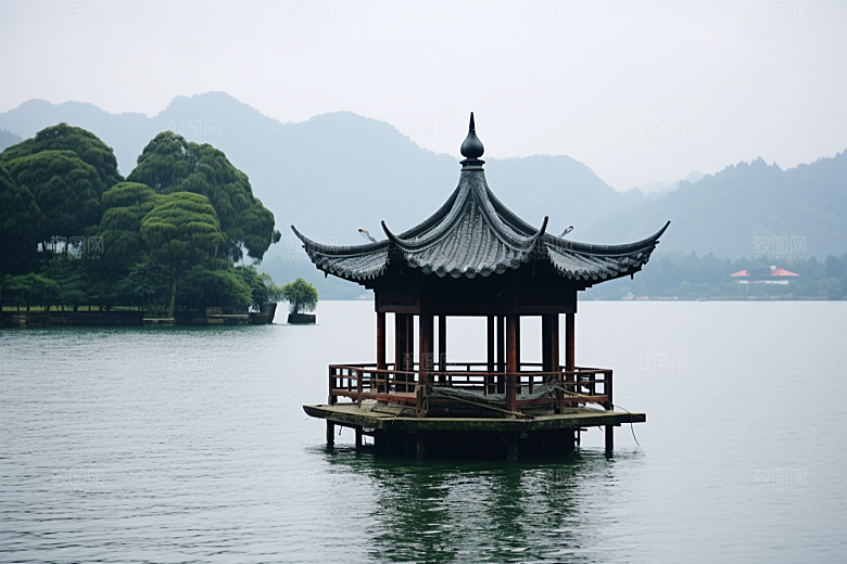 杭州城市风光旅行江南摄影图