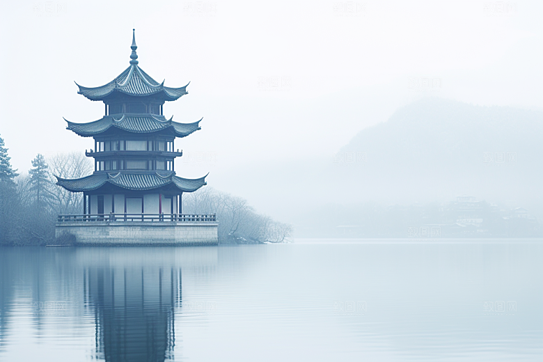 杭州城市风光都市景色摄影图