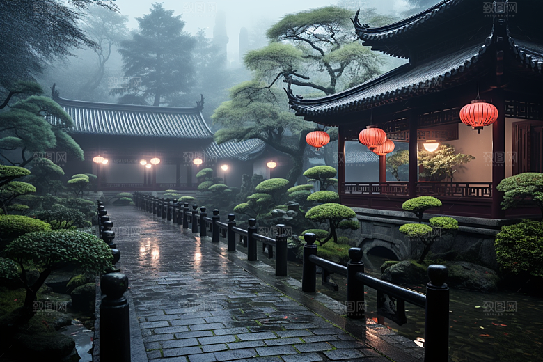 杭州城市风光江南旅行摄影图