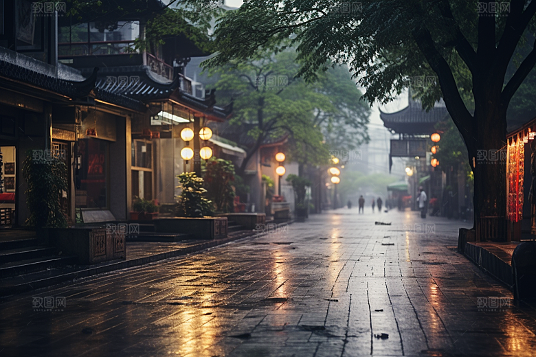 杭州城市风光景点都市摄影图