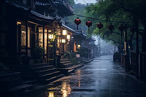 杭州城市风光风景地标摄影图