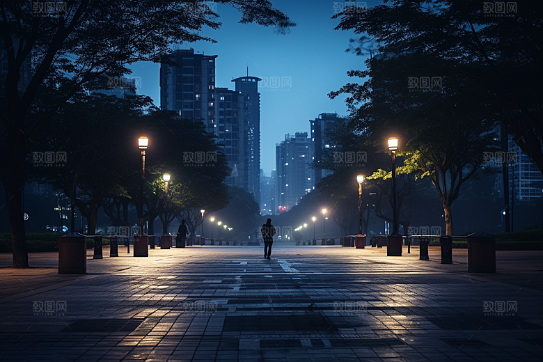 杭州城市风光国内游都市摄影图