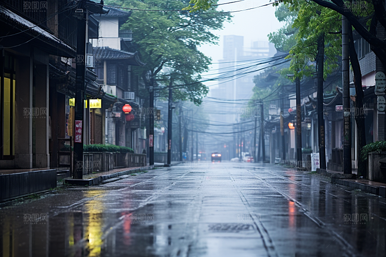 杭州城市风光地标都市摄影图