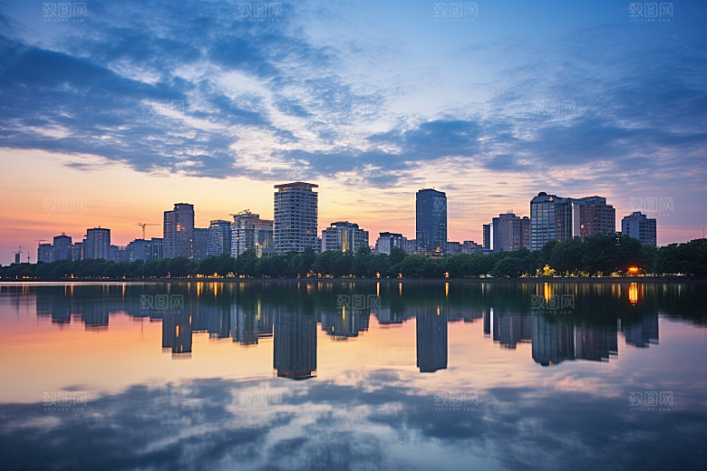 杭州城市风光江南高清摄影图