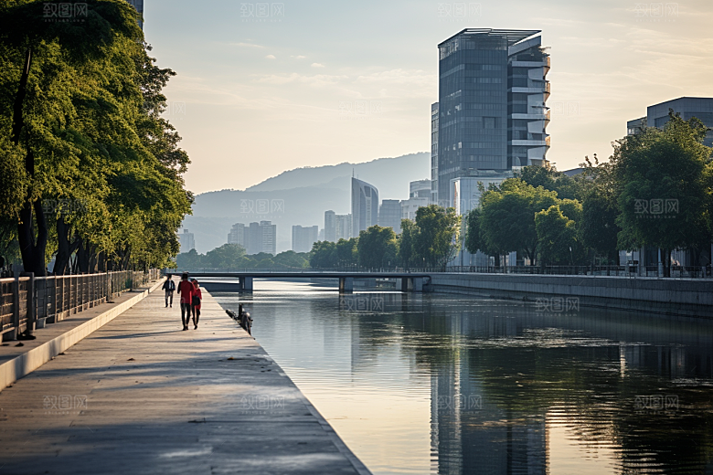 杭州城市风光地标风景摄影图