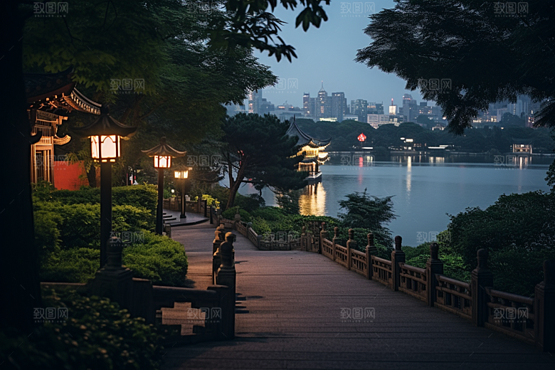 杭州城市风光风景南宋古都摄影图