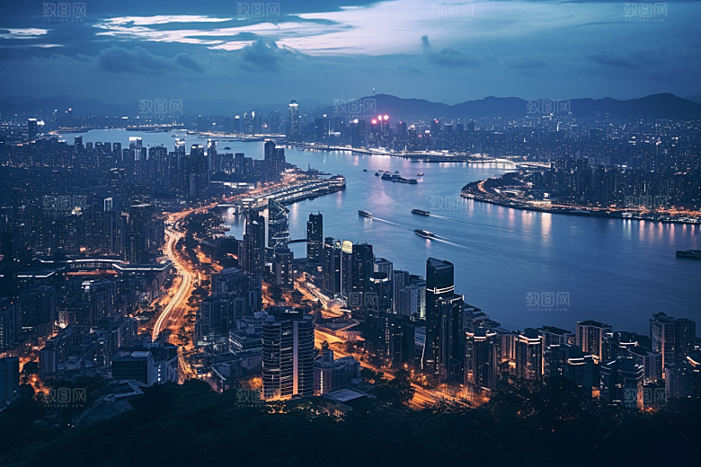 杭州城市风光高清地标摄影图