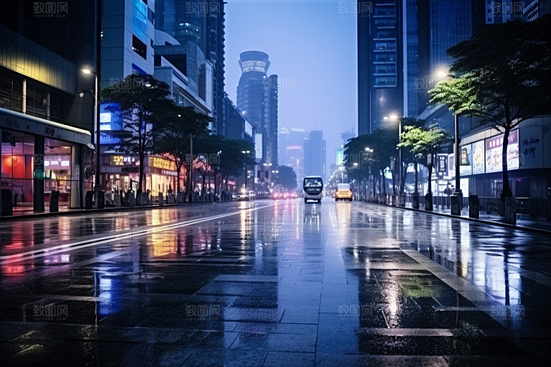 杭州城市风光景色都市摄影图