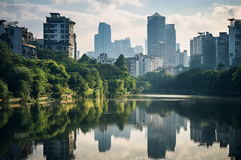 杭州城市风光都市旅行摄影图