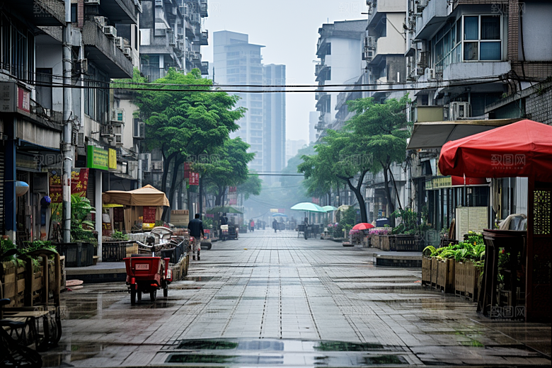 杭州城市风光景色地标摄影图