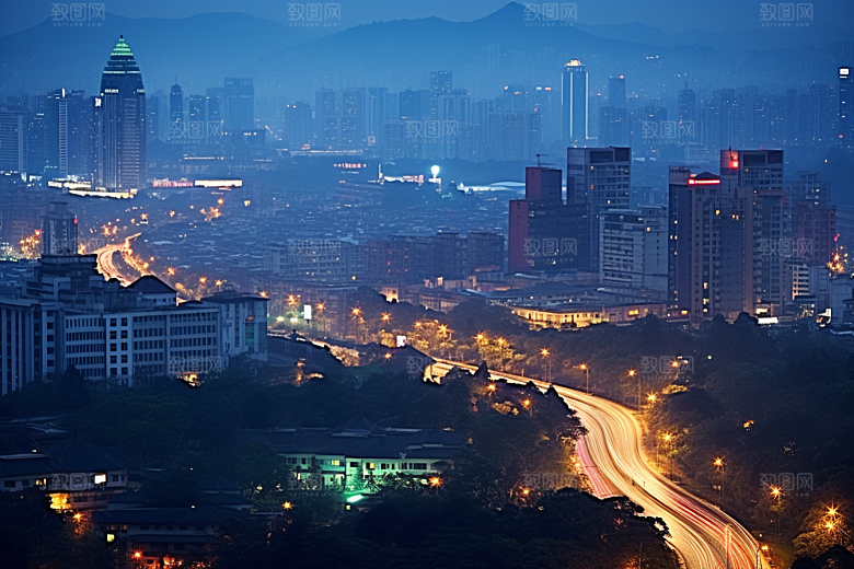 杭州城市风光风景国内游摄影图