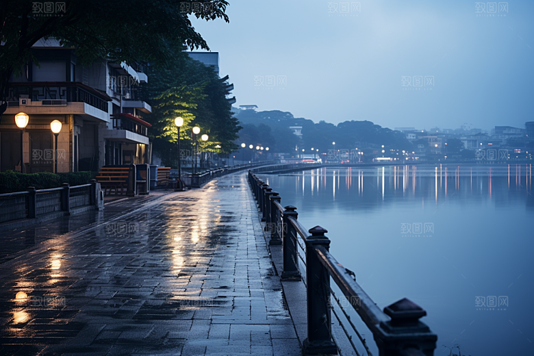 杭州城市风光高清风景摄影图