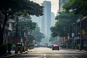 杭州城市风光景色风景摄影图