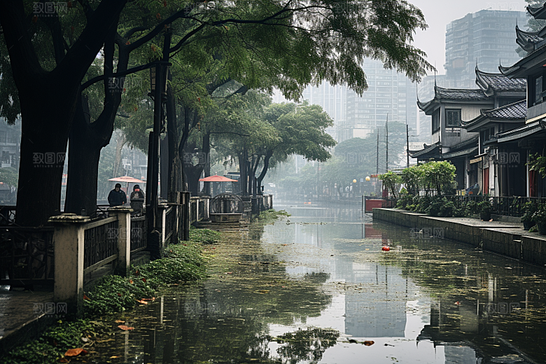 杭州城市风光景点旅行摄影图