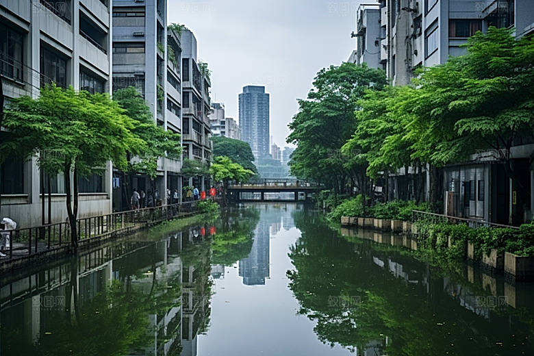 杭州城市风光都市高清摄影图