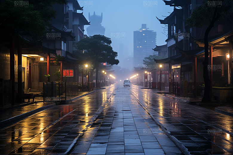 杭州城市风光南宋古都都市摄影图