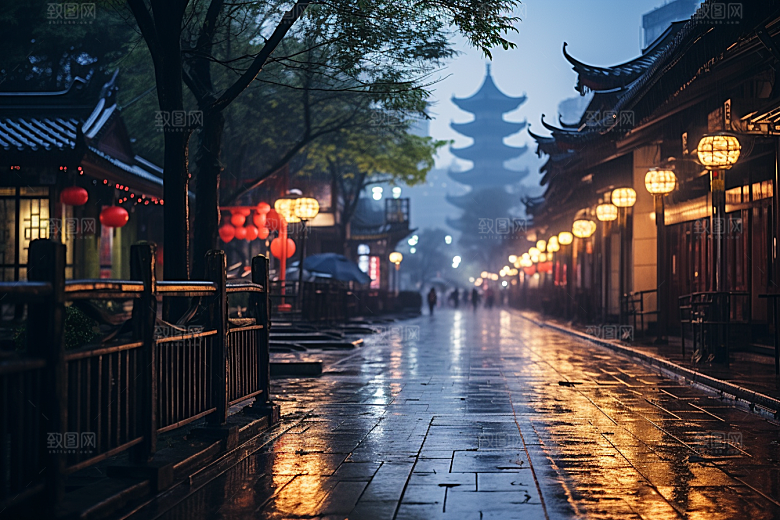 杭州城市风光景色旅游摄影图