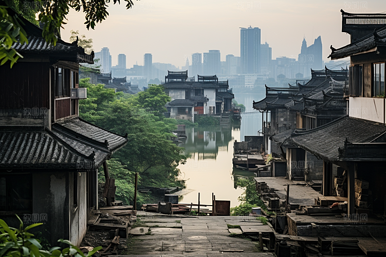 杭州城市风光高清南宋古都摄影图