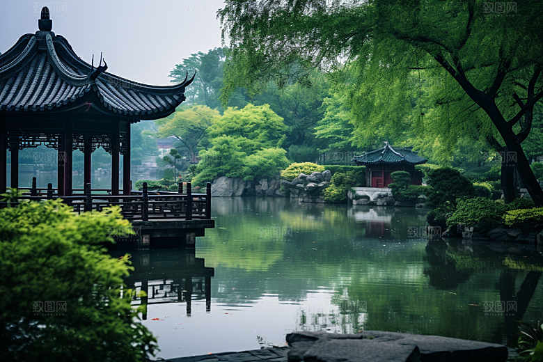 杭州城市风光国内游景点摄影图