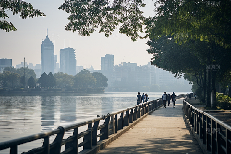 杭州城市风光景点旅行摄影图