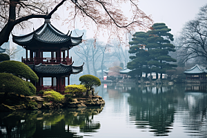 杭州城市风光旅游国内游摄影图