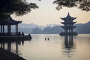 杭州城市风光国内游南宋古都摄影图