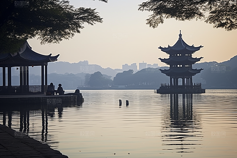 杭州城市风光国内游南宋古都摄影图