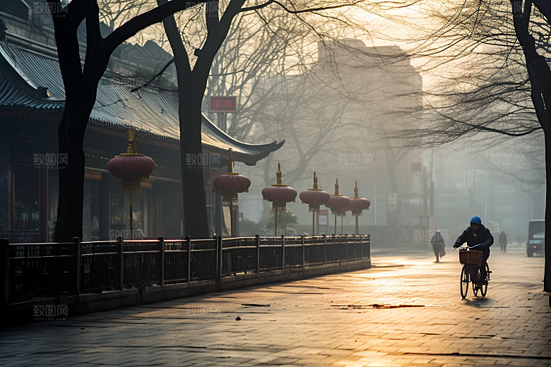 杭州城市风光风景都市摄影图