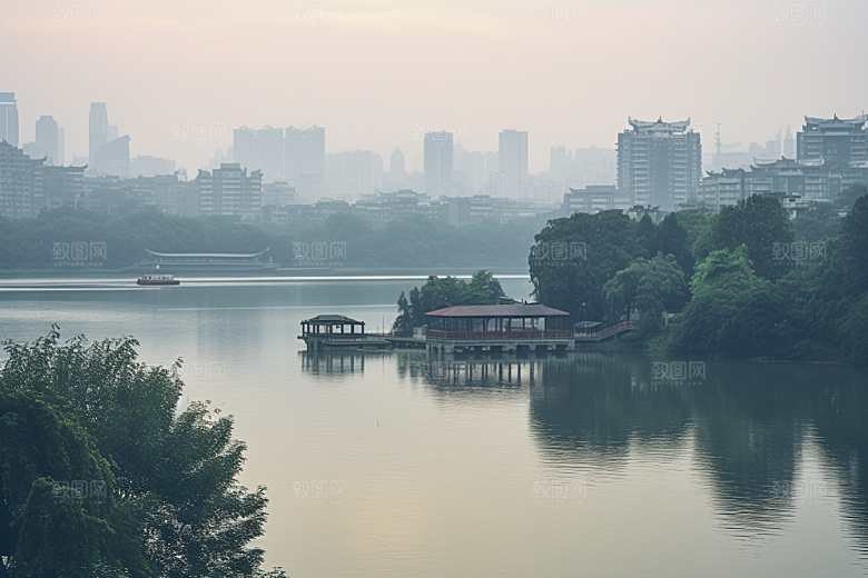 杭州城市风光旅游江南摄影图