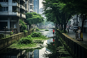 杭州城市风光都市景色摄影图