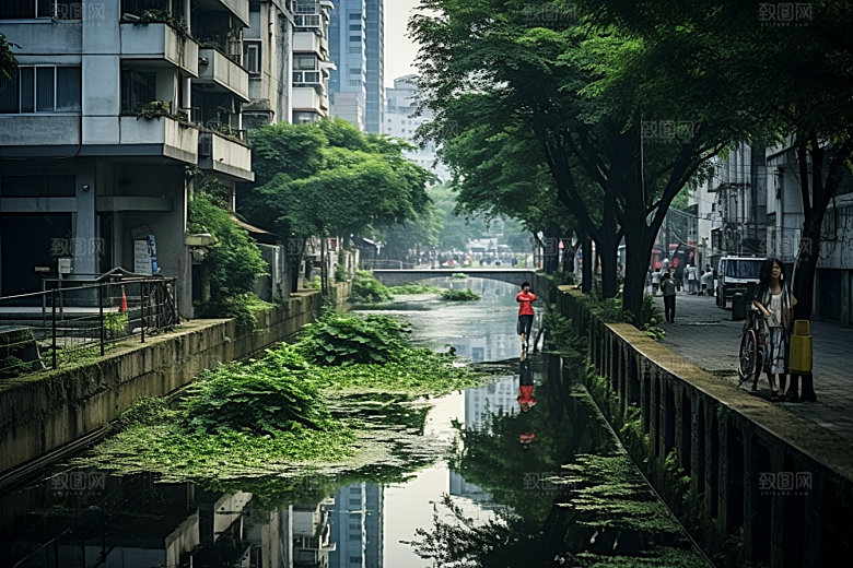 杭州城市风光都市景色摄影图