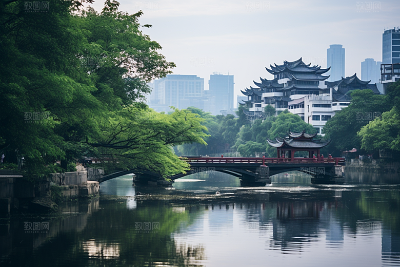 杭州城市风光都市南宋古都摄影图