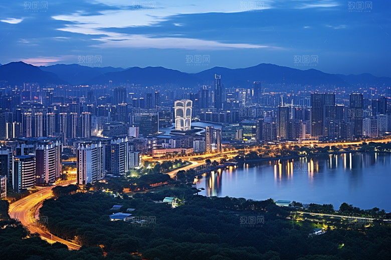 杭州城市风光景点国内游摄影图
