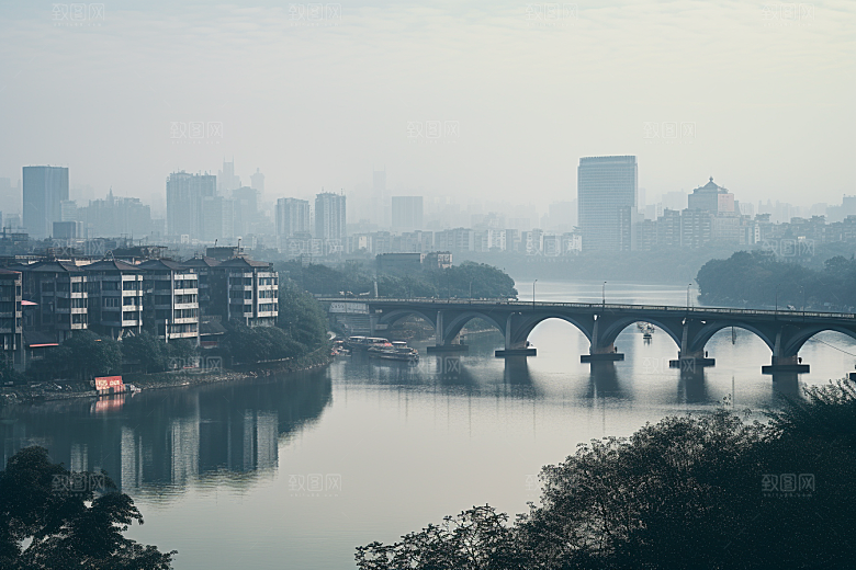 杭州城市风光景色江南摄影图