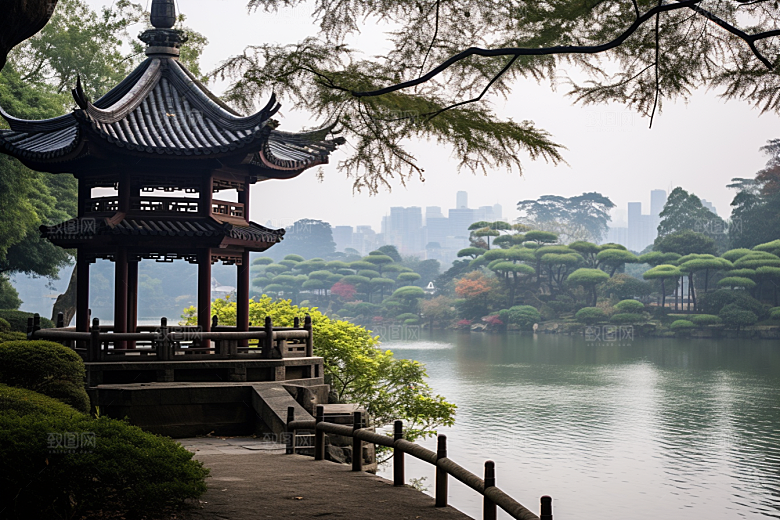 杭州城市风光南宋古都旅游摄影图