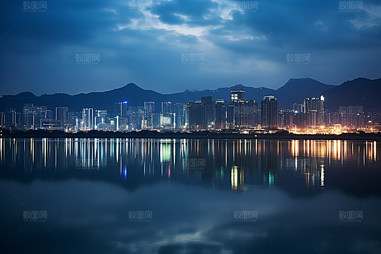 杭州城市风光风景高清摄影图