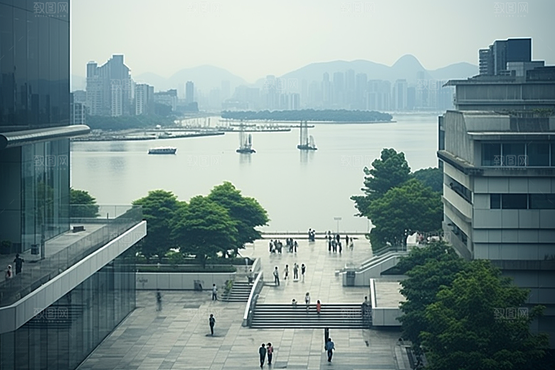 杭州城市风光国内游都市摄影图