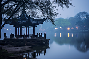 杭州城市风光景点风景摄影图