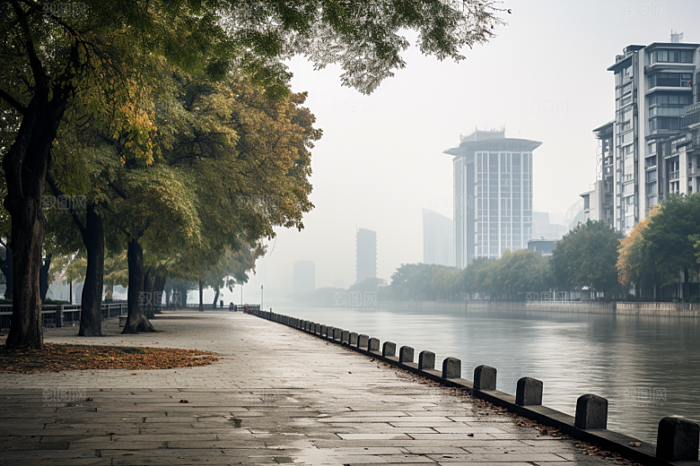 杭州城市风光景点旅游摄影图