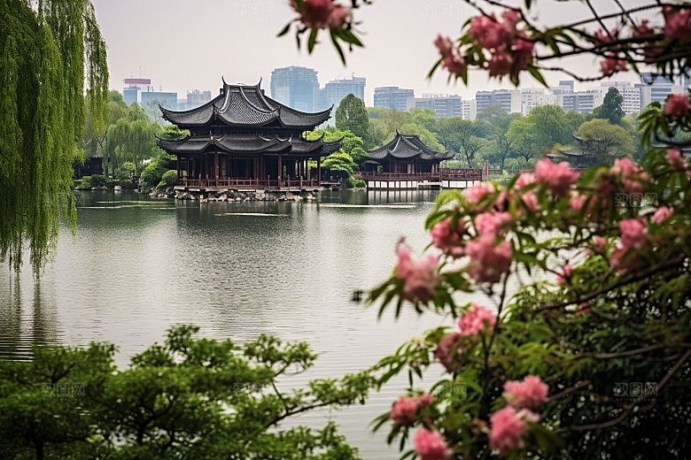 杭州城市风光高清江南摄影图