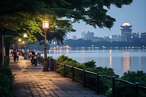 杭州城市风光旅游风景摄影图