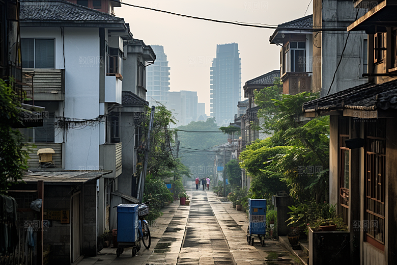 杭州城市风光景色旅行摄影图
