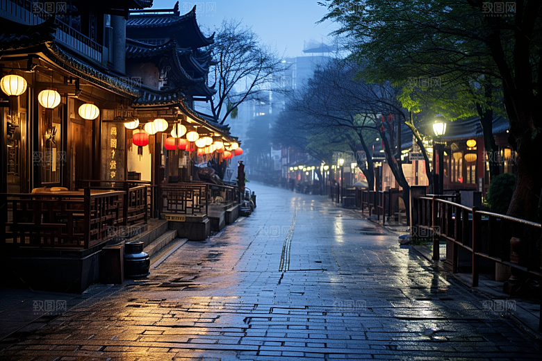 杭州城市风光风景景点摄影图