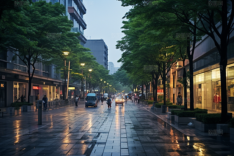 杭州城市风光景色都市摄影图