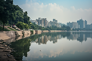 杭州城市风光风景景点摄影图