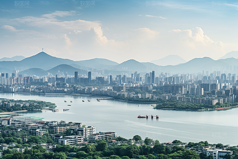 杭州城市风光旅行旅游摄影图