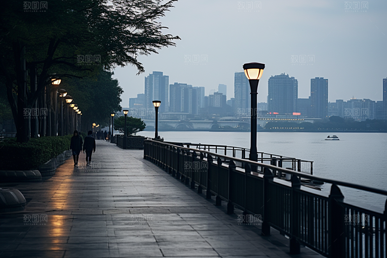 杭州城市风光高清景点摄影图