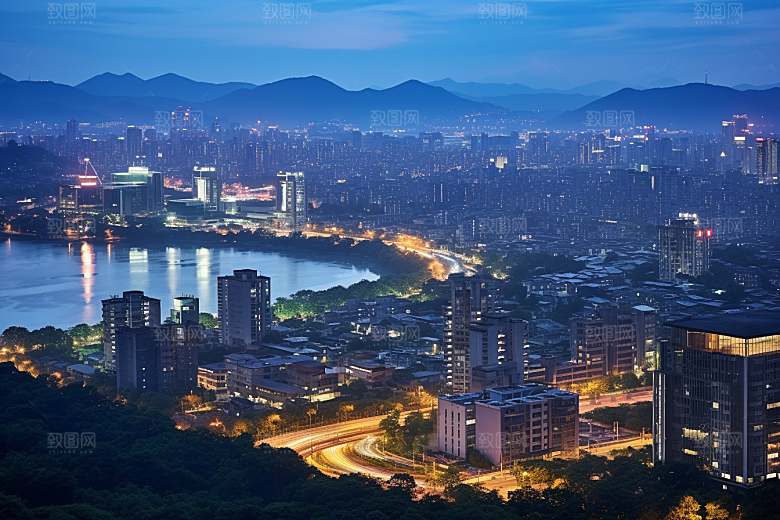 杭州城市风光高清南宋古都摄影图