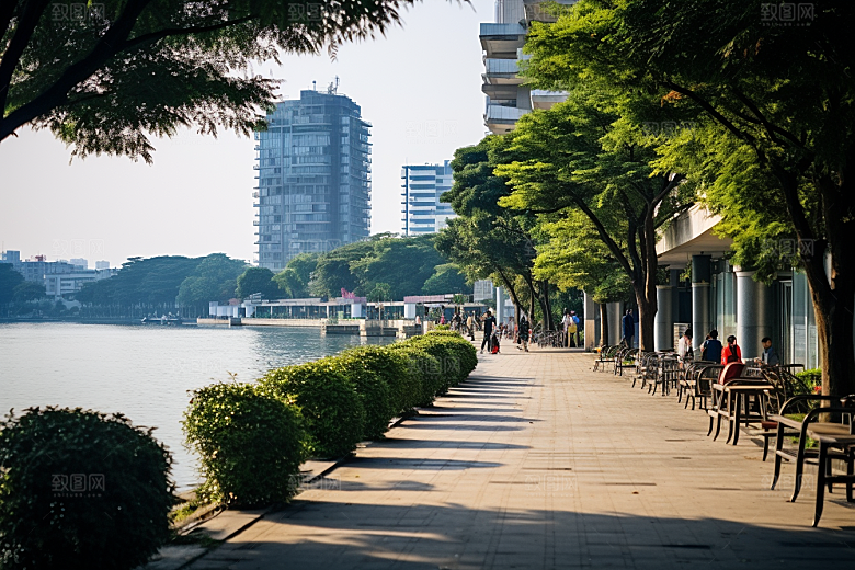 杭州城市风光南宋古都地标摄影图